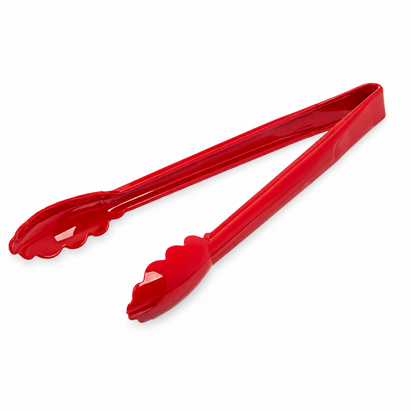 Carlisle 12" Utility Tongs, Red, Plastic