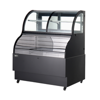 Nella 47" Dual Service Open Refrigerated Floor Display Case, Black