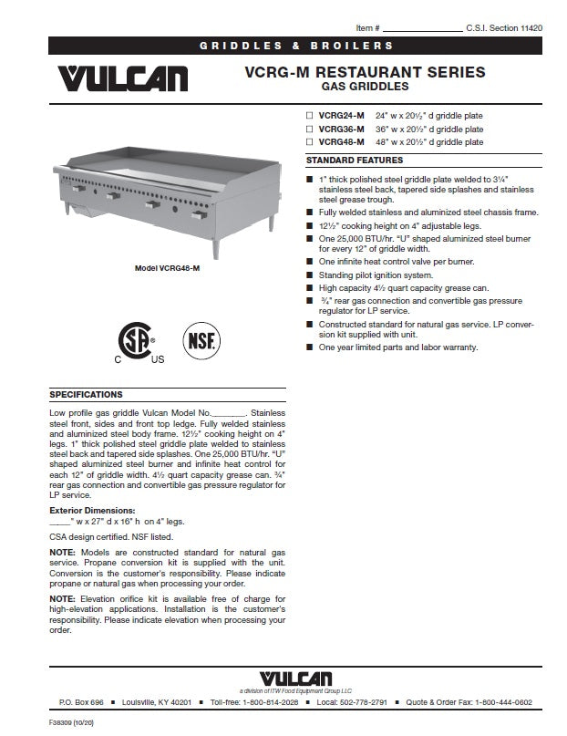 Spec Sheet