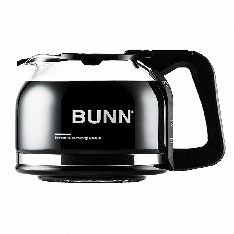 Bunn 1.9 Litre Drip Free Glass Decanter, Black Handle