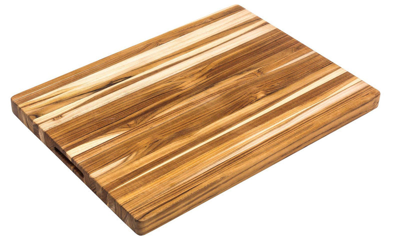 Teakhaus 24" x 18" x 1.5" Traditional Teakwood Cutting Board with Handgrips