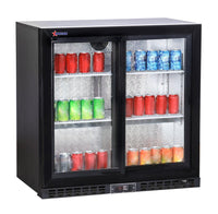 Nella 35" Back Bar Refrigerator with 2 Sliding Glass Doors
