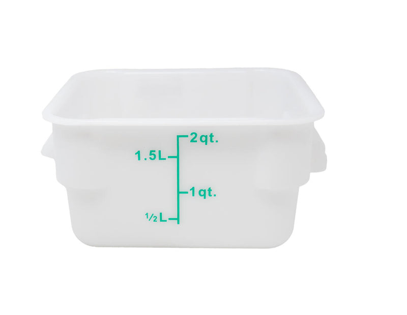 Nella 2 Qt Square Food Storage Container, White