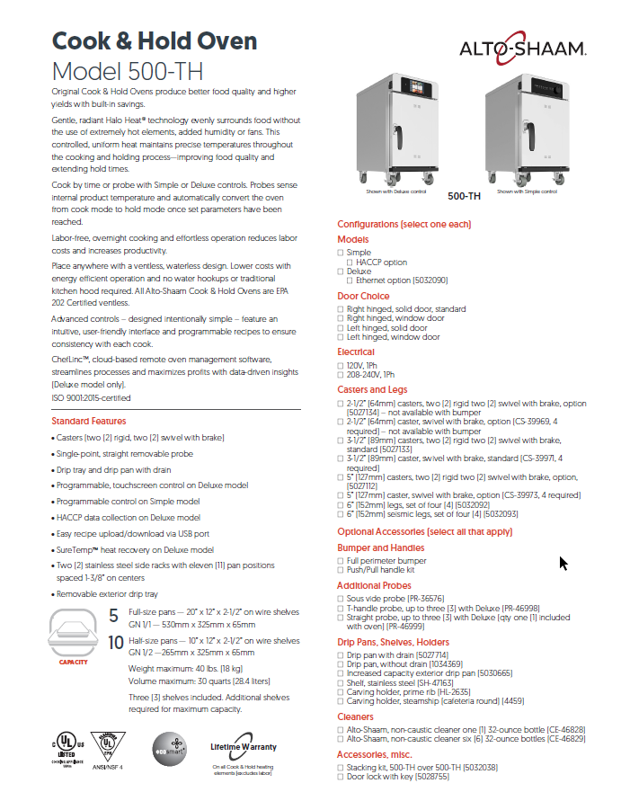 Specs Sheet