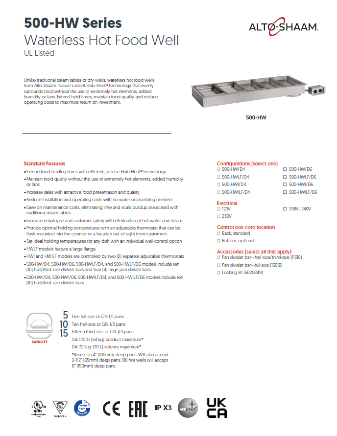 Specs Sheet
