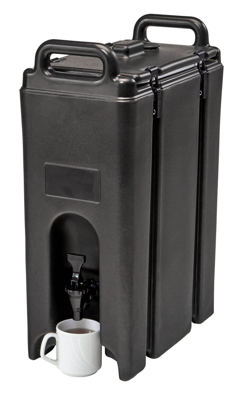 Cambro 500LCD110 Camtainer 5 Gallon Insulated Beverage Dispenser, Black