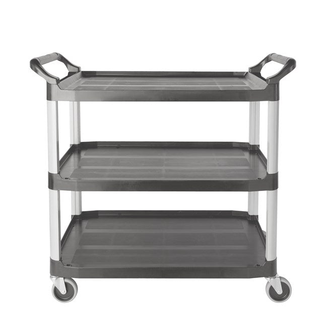 Rubbermaid Three Tier Utility Cart, Grey - 40" x 20" x 37"