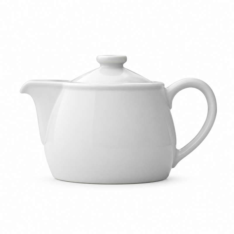 Continental Plain White 18 Oz Tea Pot & Lid, 4 /Case