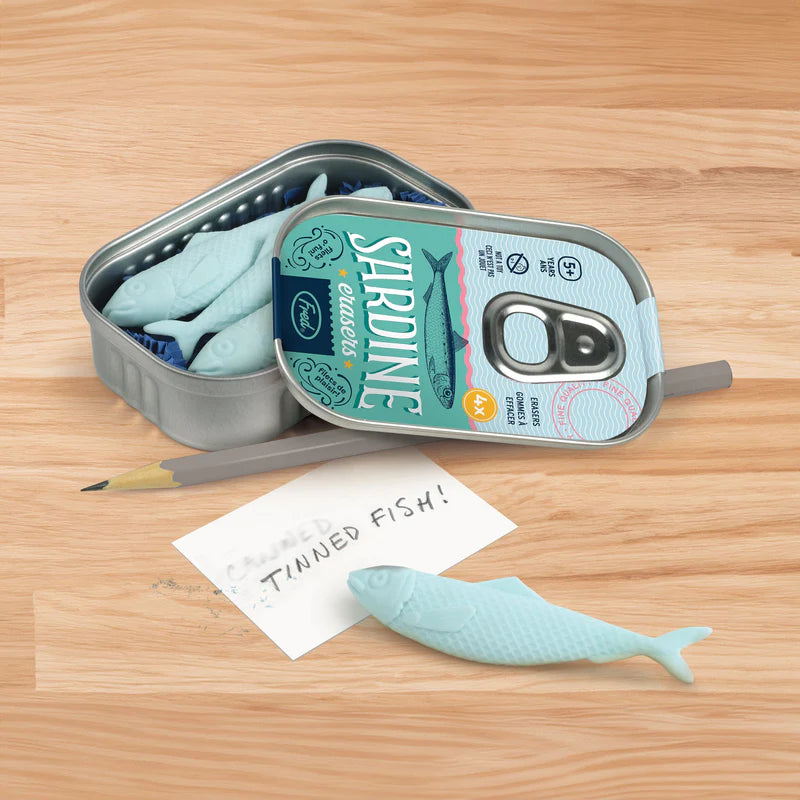 Fred Sardine Erasers