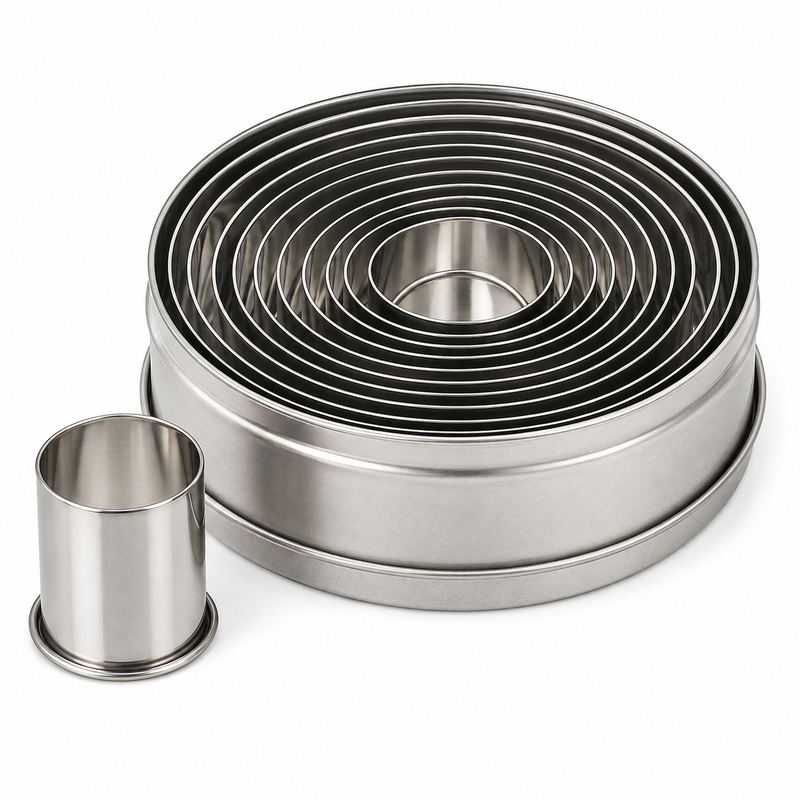 Ateco 11 Piece Plain Round Cutter Set, Stainless Steel