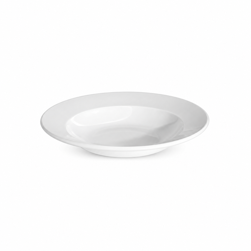 Continental Plain White 11 Oz Rimmed Soup Plate 24 /Case