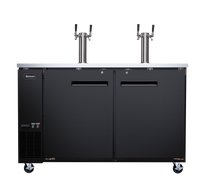 Nella 61" Draft Beer Refrigerator with 2 Beer Dispensers & 2 Solid Doors