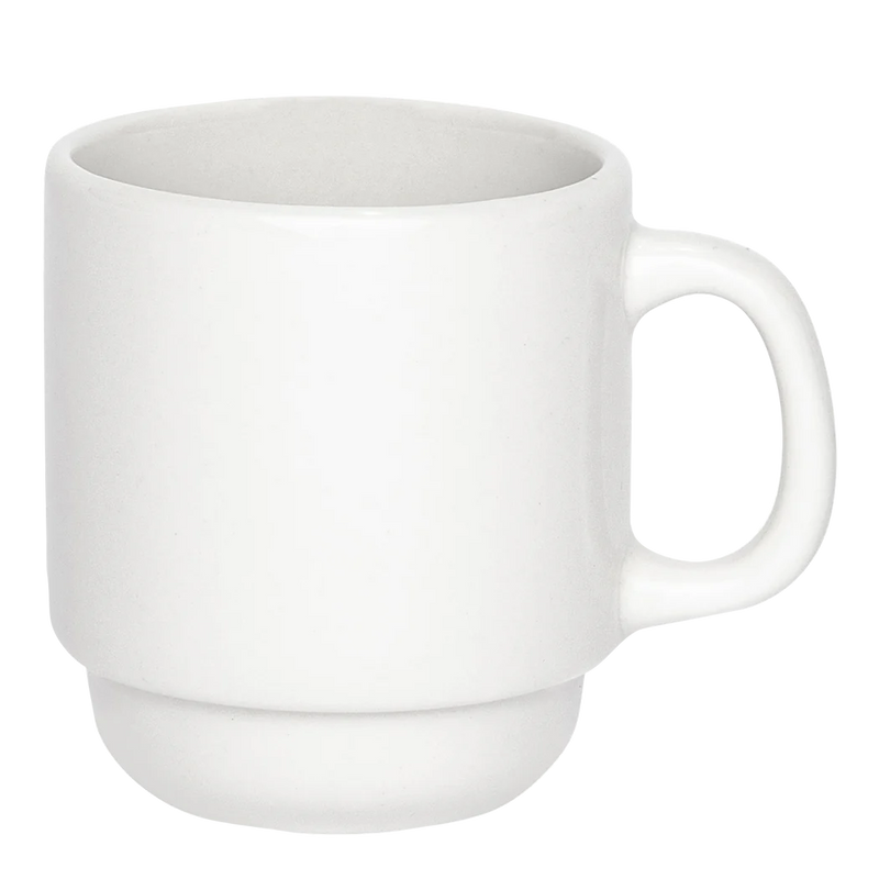 Browne 3 Oz Palm Ceramic Mug, White, 12 /Case