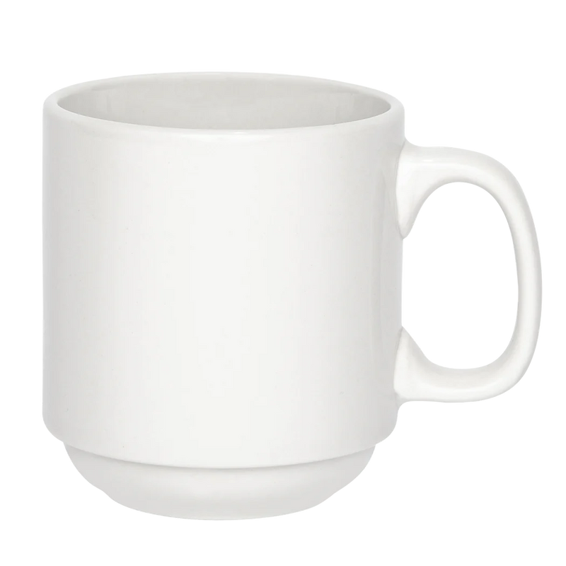 Browne 11.5 Oz Palm Stacking Mug, White, 12 /Case