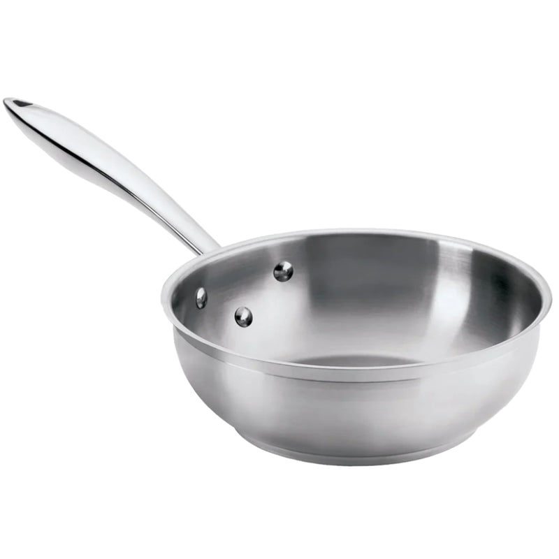 Thermalloy 2 Qt Tapered Sauté Pan Stainless Steel, 3" high