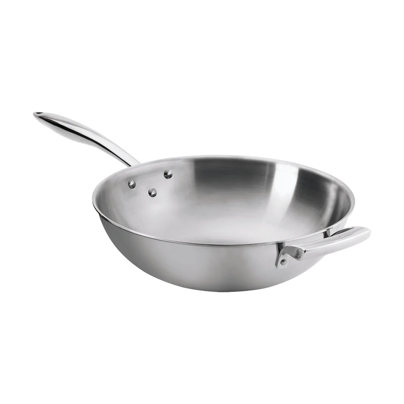 Thermalloy 12" Tri-Ply Stainless Steel Wok