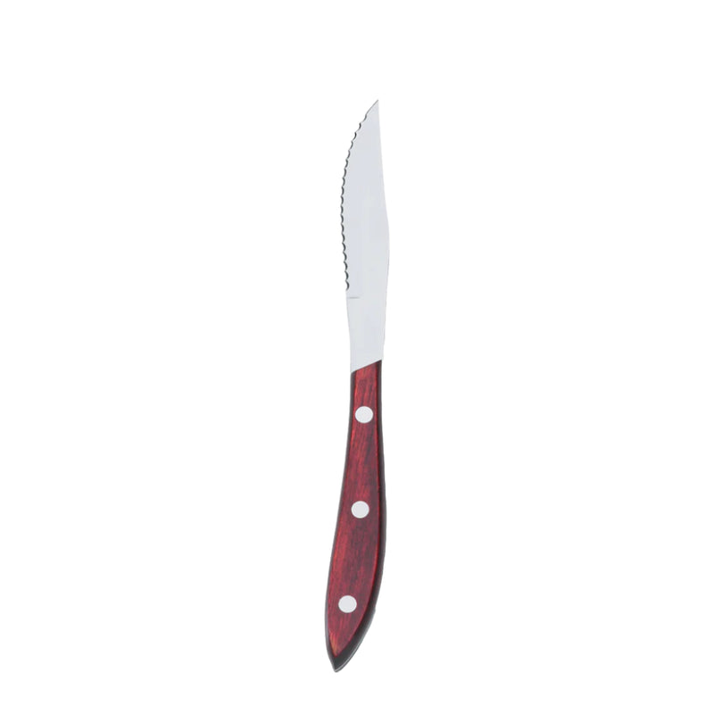 Browne 9" Pointed Tip Steak Knife with Pakka Wood Handle, 12 /Case