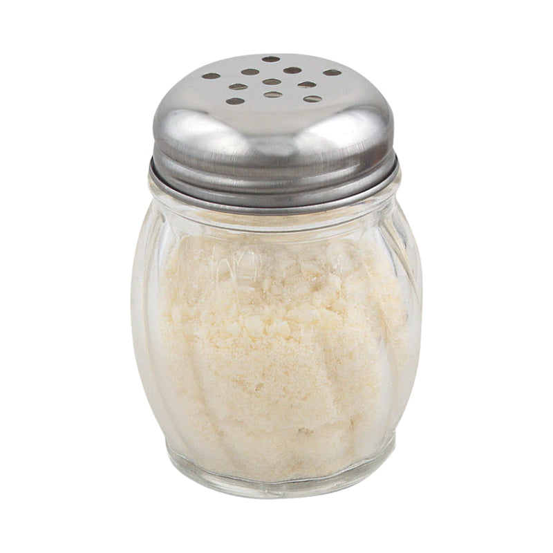 Browne 6 Oz Glass Cheese Shaker with Stainless Top