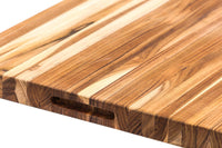 Teakhaus 24" x 18" x 1.5" Traditional Teakwood Cutting Board with Handgrips