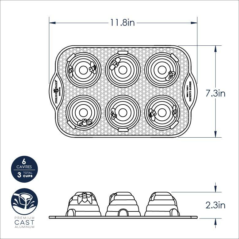 Nordic Ware 6 Cup Beehive Cakelet Pan