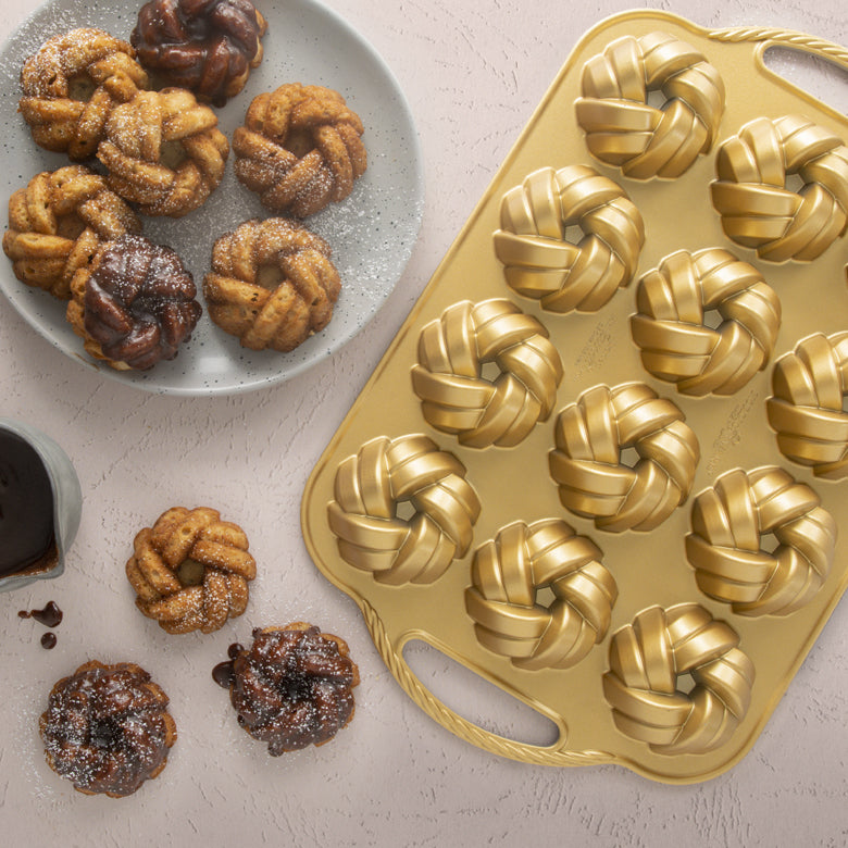 Nordic Ware 75th Anniversary Braided Mini Bundt Pan