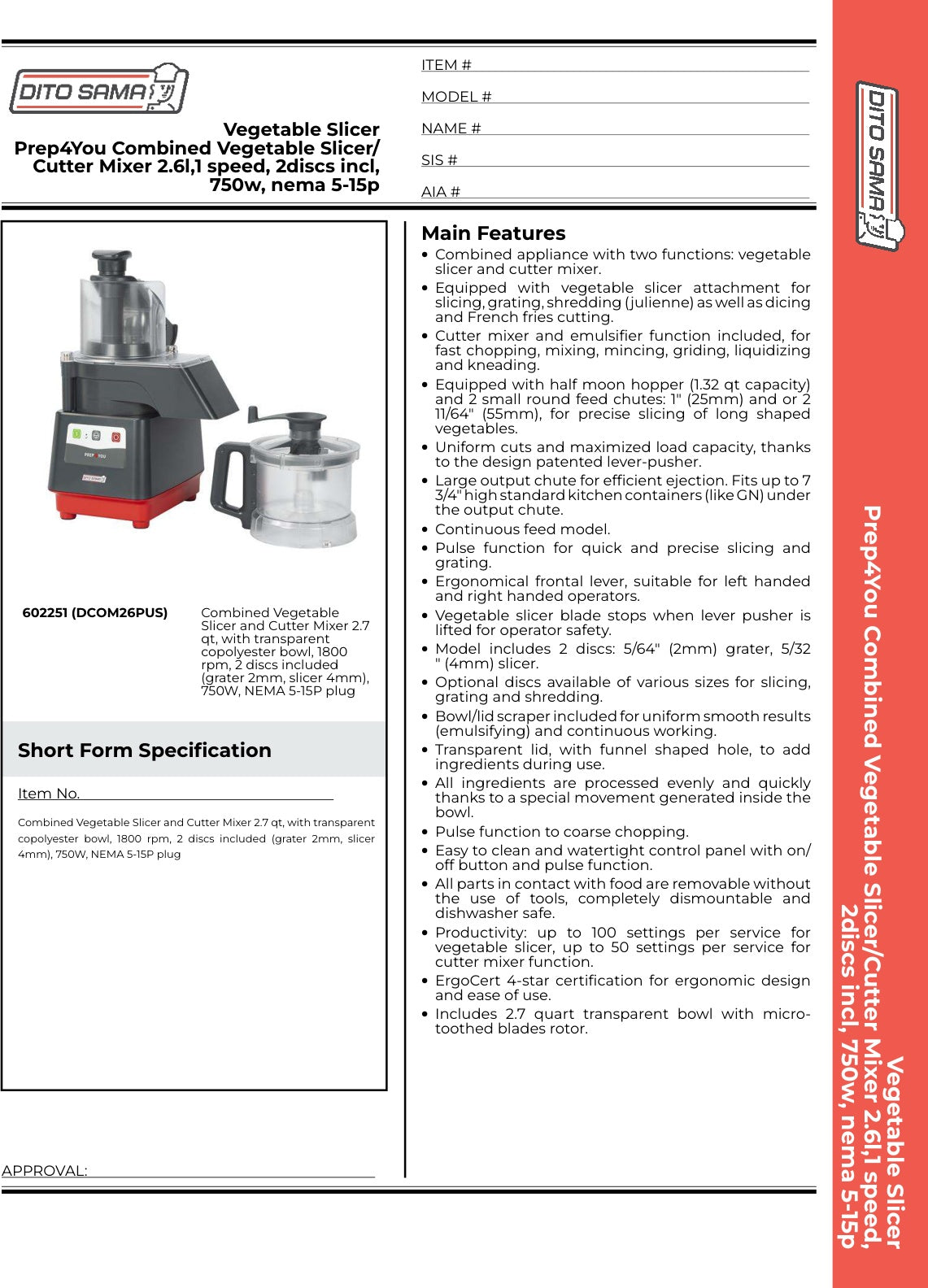 Spec Sheet