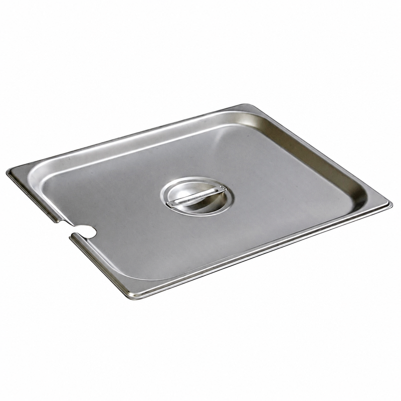 Carlisle DuraPan 1/2 Size Slotted Steam Table Pan Cover, Stainless Steel