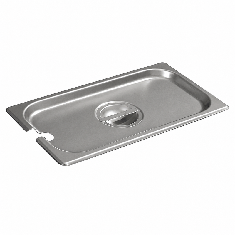 Carlisle DuraPan 1/3 Size Slotted Steam Table Pan Cover, Stainless Steel