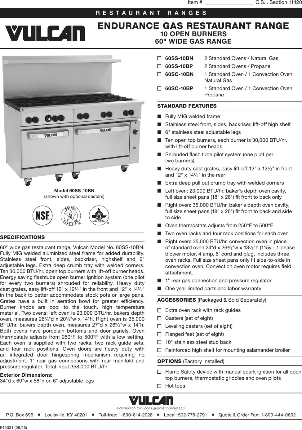 Spec Sheet