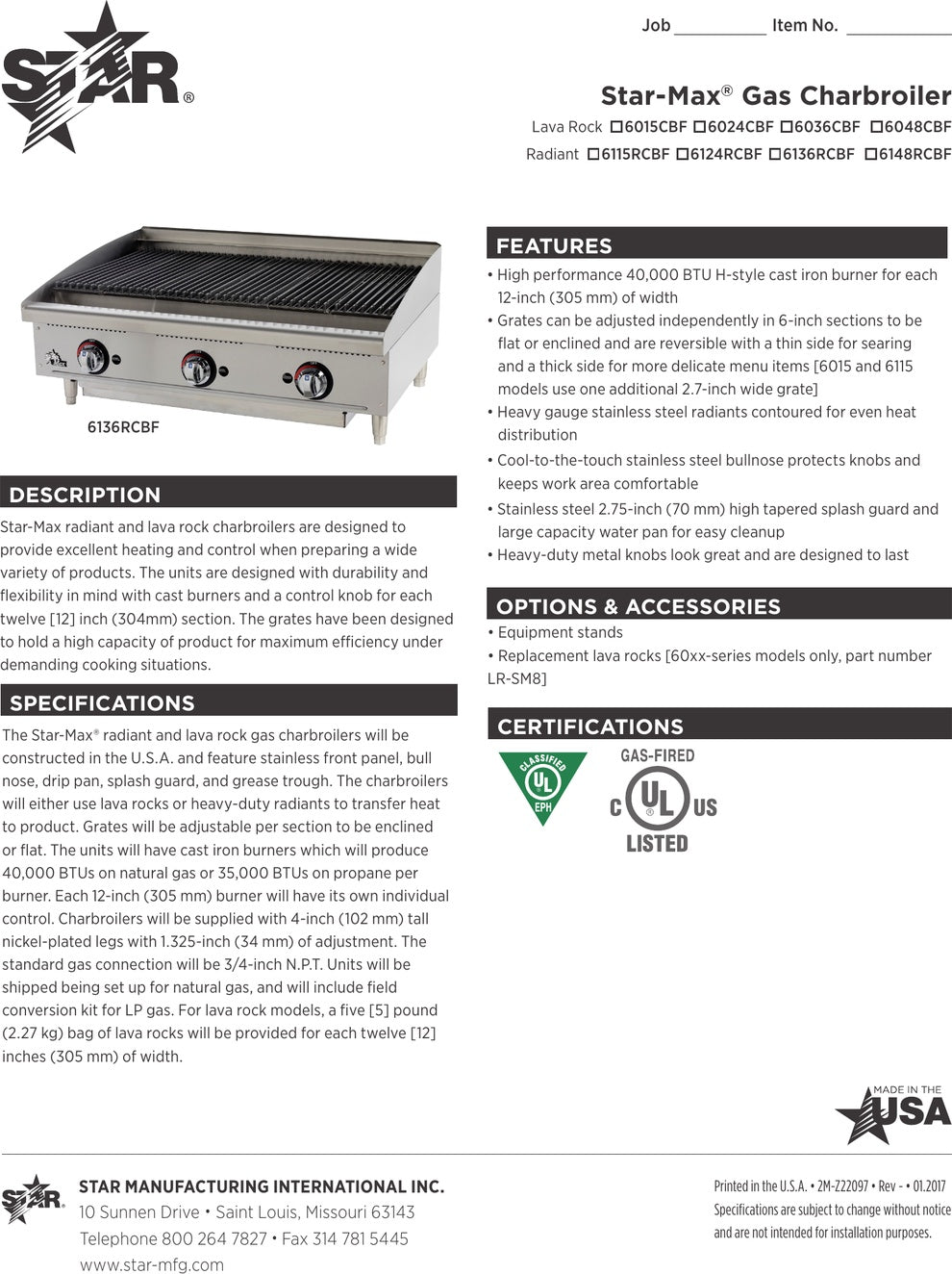Spec Sheet