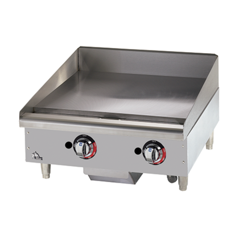 Star-Max 24" Countertop Heavy Duty Griddle with Thermostat Controls Natural Gas 56,600 BTU