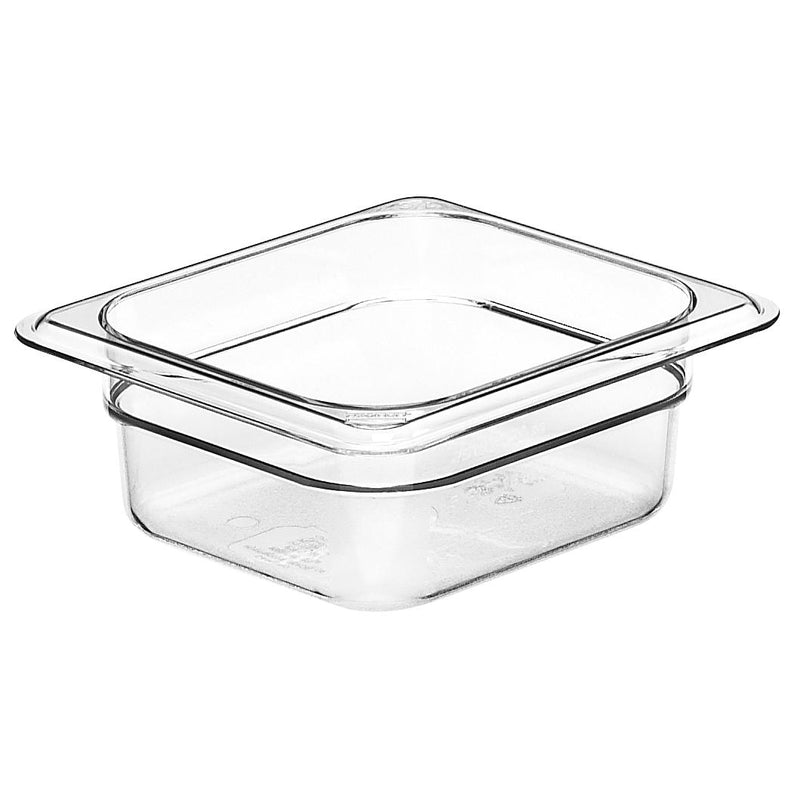 Cambro 62CW135 1/6 Size Food Pan 2.5" Deep, Clear
