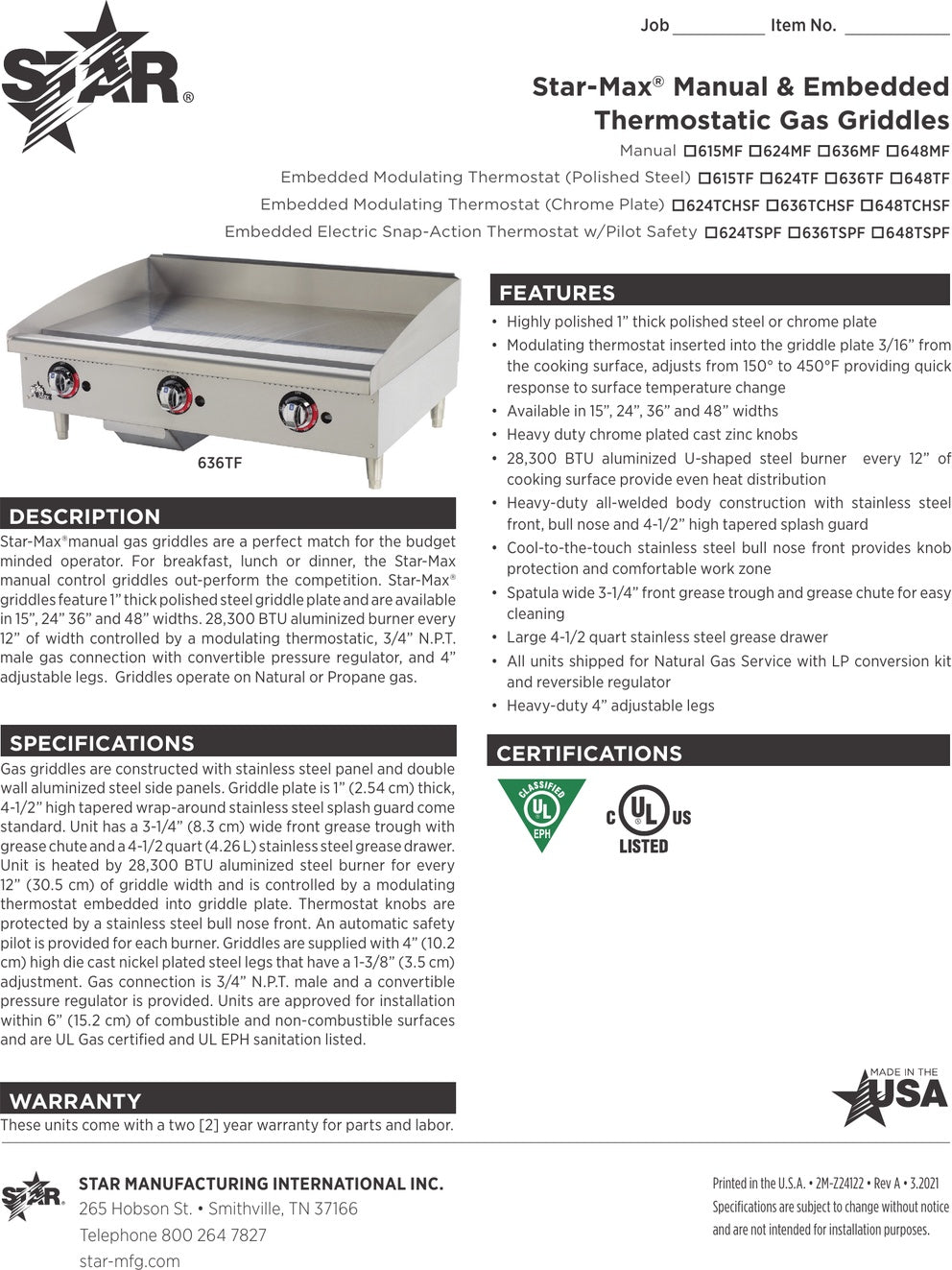 Spec Sheet