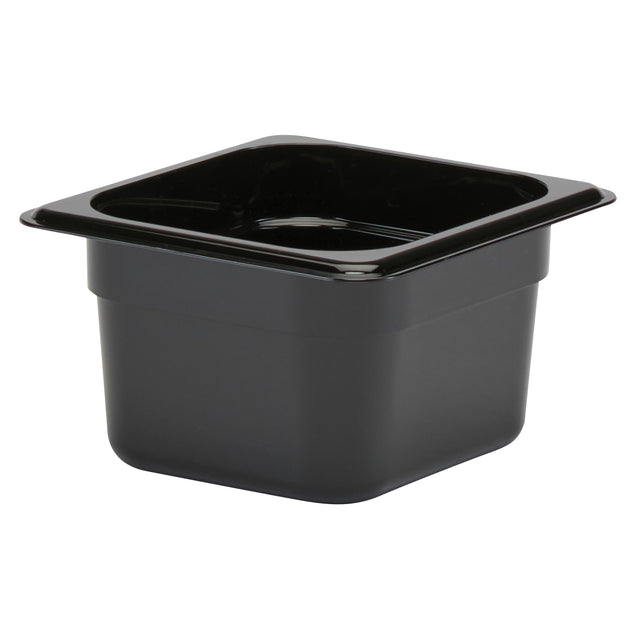 Cambro 64CW110 1/6 Size Food Pan 4" Deep, Black