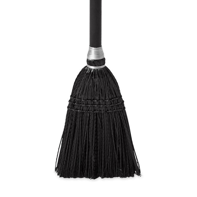 Rubbermaid Lobby Pro Plastic Upright Dust Pan Broom, Black