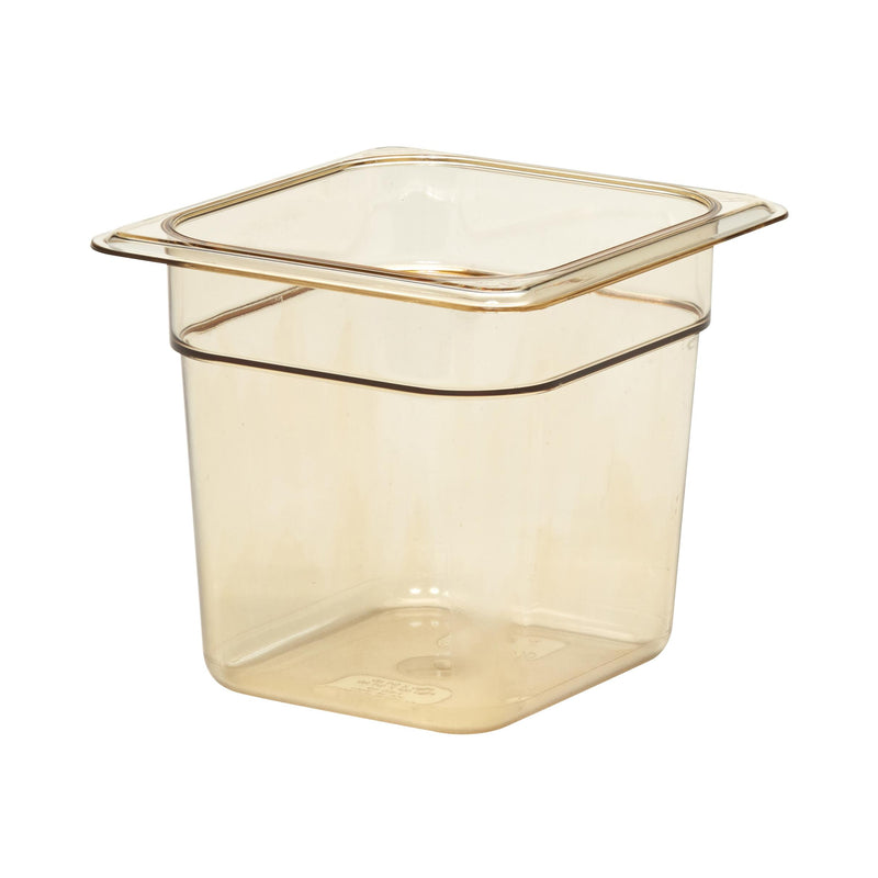 Cambro 66HP150 H-Pan 1/6 Size High Heat Food Pan 6" Deep, Amber