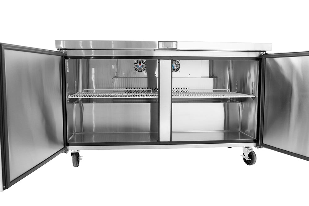 Atosa MGF8407GR 60" Undercounter Freezer with 2 Solid Doors