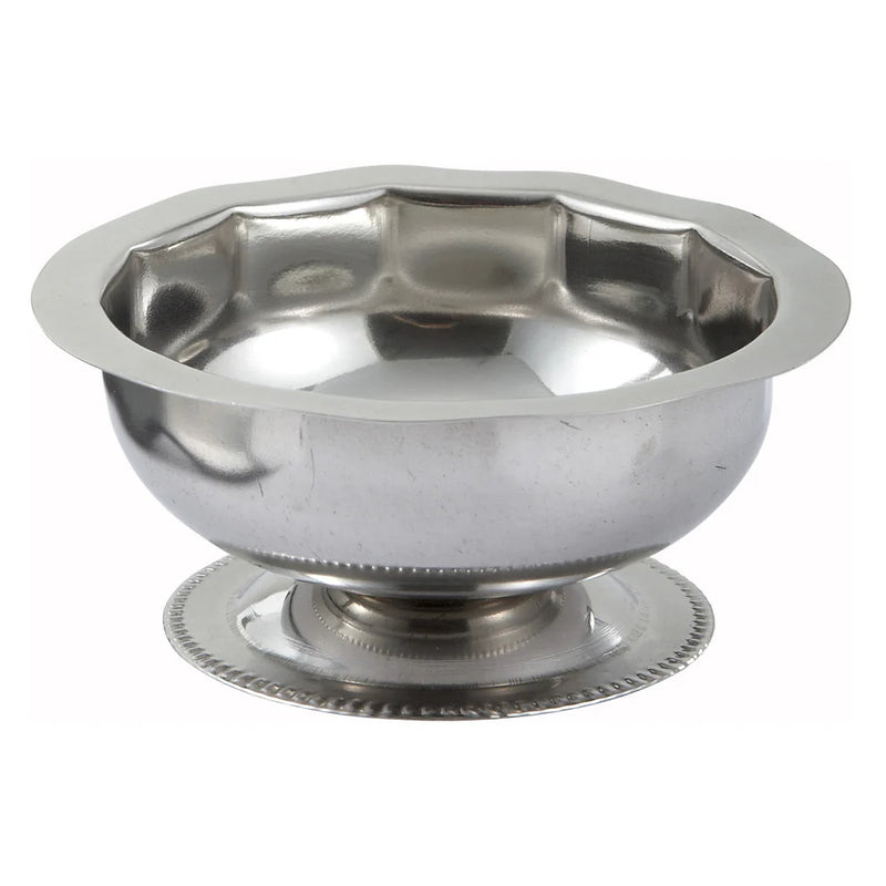 Winco 3.5 Oz Sherbet Footed Dish, Stainless Steel