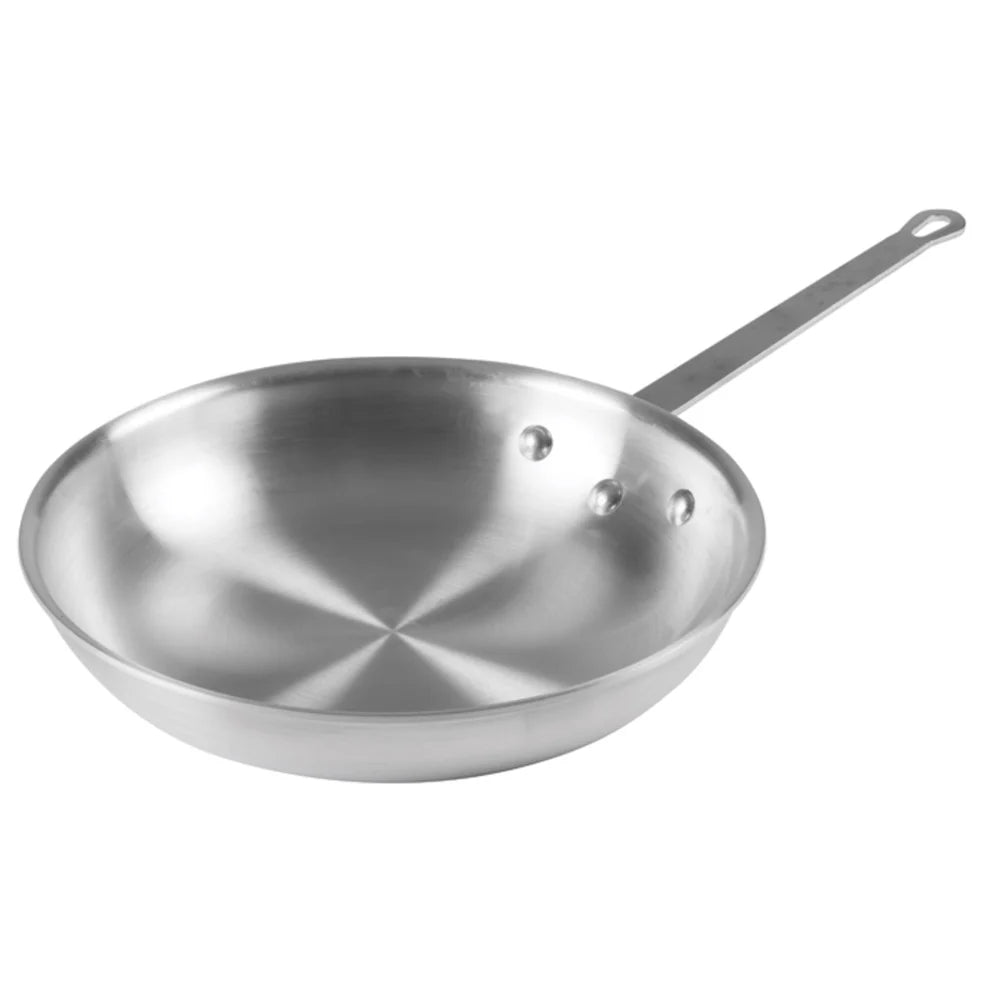 Winco 14" Aluminum Fry Pan with Natural Finish