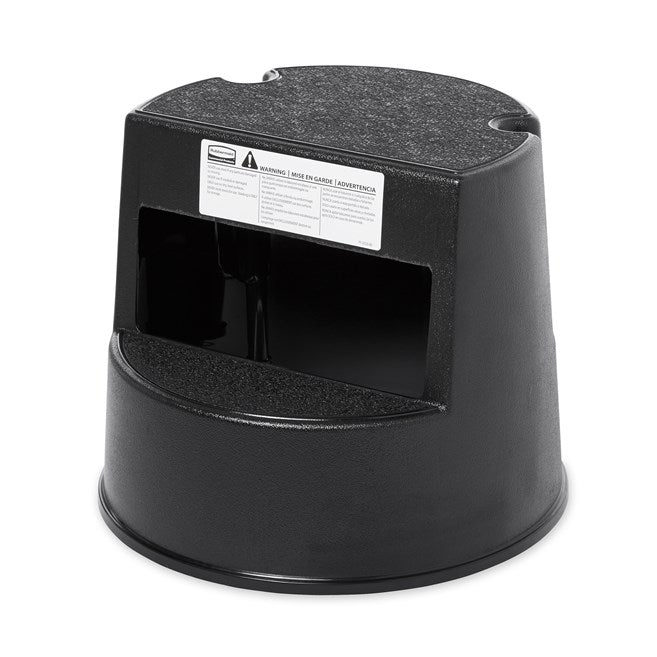 Rubbermaid Mobile Two-Step Step Stool, Black