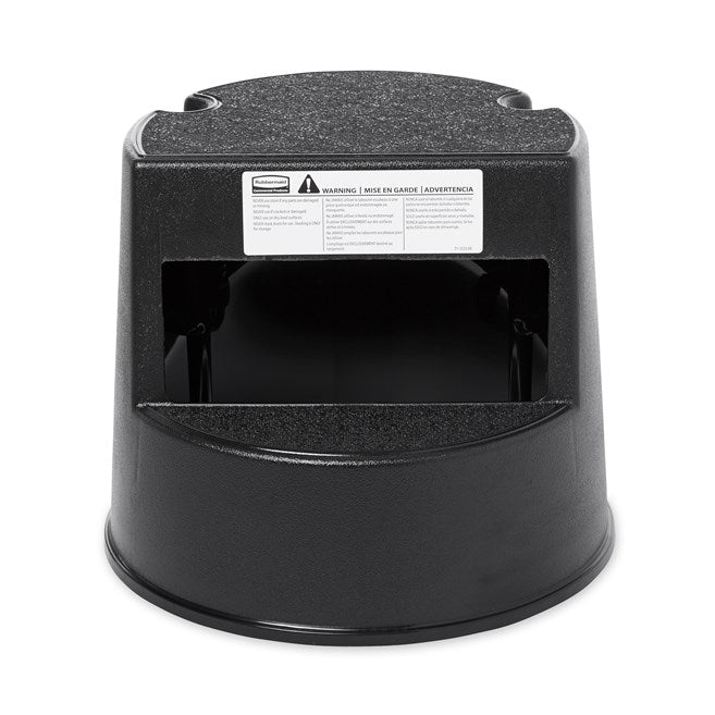 Rubbermaid Mobile Two-Step Step Stool, Black