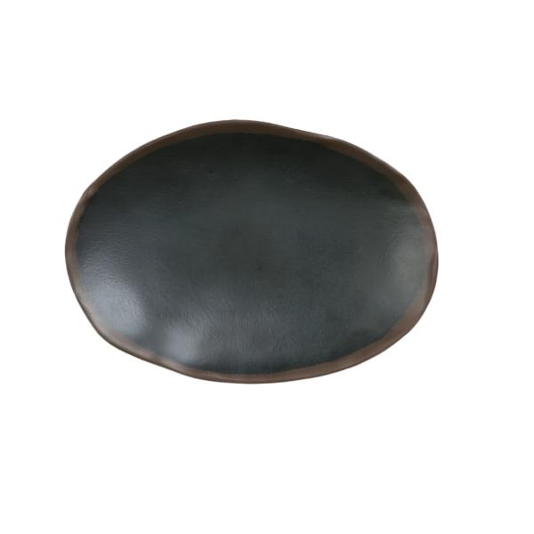 Steelite 9.5" Oval Plate, Grey Stone