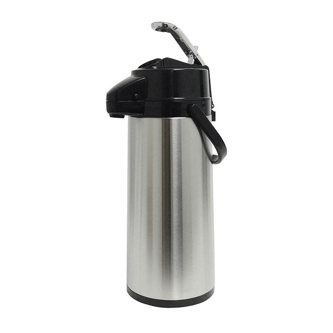 Omcan 2.2 Litre Airpot with Lever, Glass Liner and Stainless Steel Housing