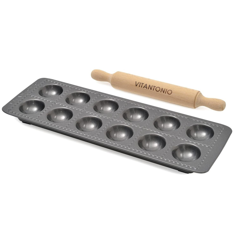 Vitantonio Ravioli Tray with Rolling Pin