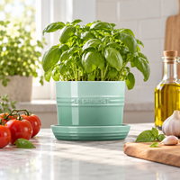 Le Creuset 14 cm Stoneware Herb Planter, Sage