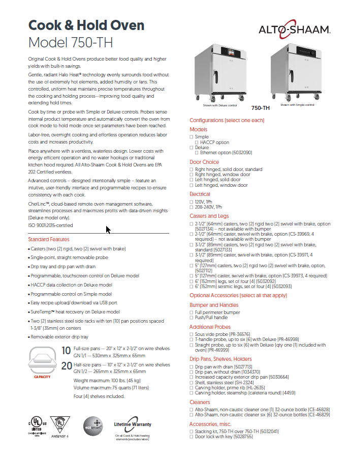 Specs Sheet