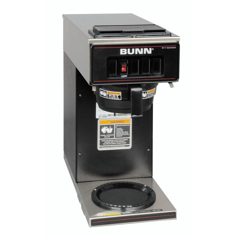 Bunn Pourover Coffee Brewer with 1 Warmer, 60 Cups /Hour - VP17-1B