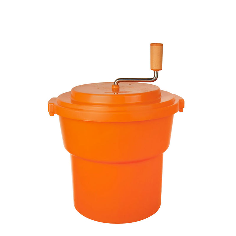 Nella 9.5 Litre Manual Salad Spinner, Orange