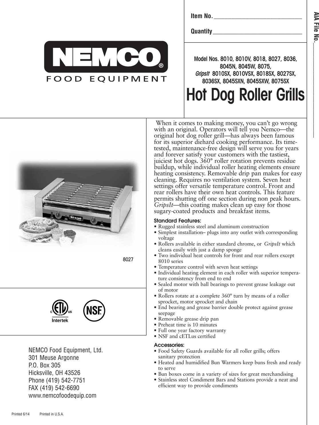 Spec Sheet