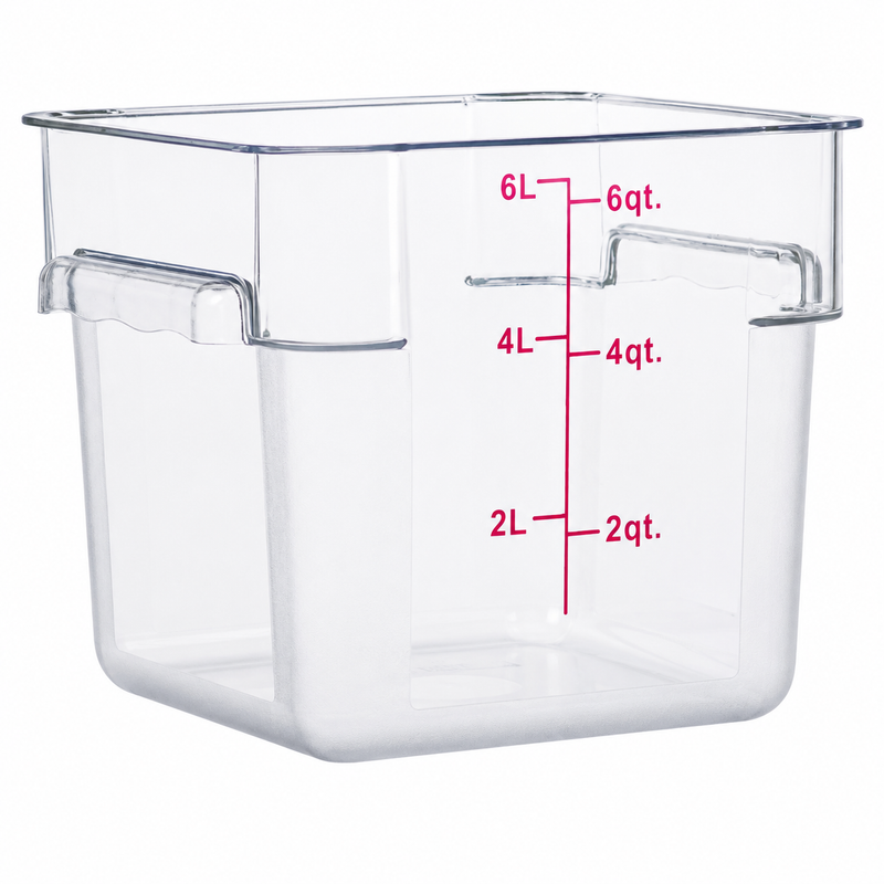 Nella 6 Qt Square Storage Container, Clear